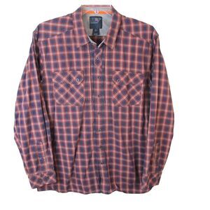 511 Tactical‎ Shirt Long Sleeve Multi-Color Plaid Snap Button Up Cotton Men's L
